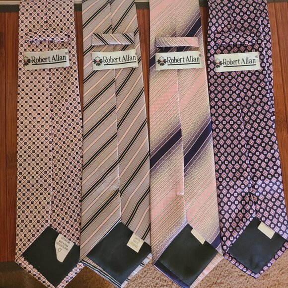 Four Robert Allan Pink Themed Ties - Picture 4 of 4